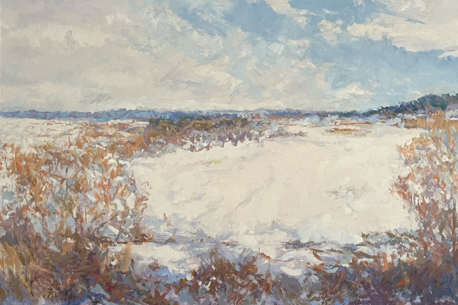 LAIRD ROAD LOOKING EAST, Peter Malarkey, oil on linen, 24 x 36 inches, copyright ©2024