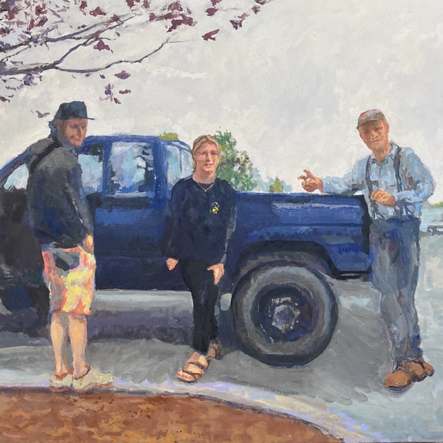 THREE FRIENDS, Peter Malarkey, oil on linen, 30 x 40 inches , copyright ©2024