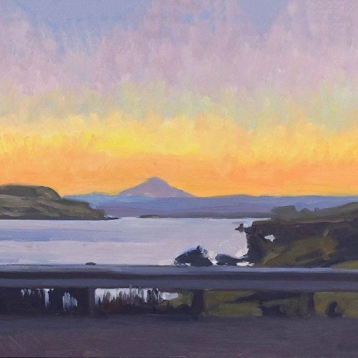 HWY 14 PULLOUT, oil on MDH panel, 16 x 20 inches, copyright ©2019