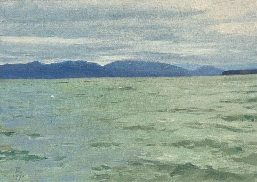 PUGET SOUND, oil on canvas, 11 x 15.5 inches, copyright ©1990
